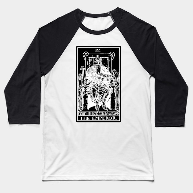 IV. The Emperor Tarot Card | Obsidian and Pearl Baseball T-Shirt by wildtribe